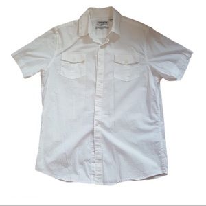 Claiborne Men's White Button Down Shirt Medium